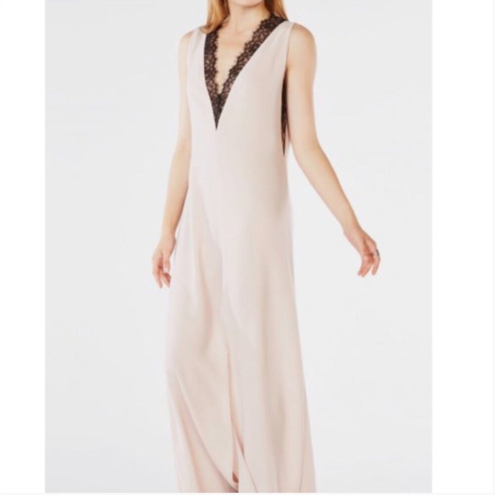 BCBGMaxAzria Llena Maxi Dress with Lace Insert